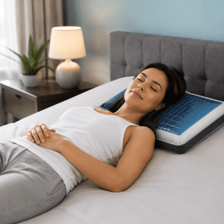 Ultimate comfort ergonomic gel pillow for all sleepers, ensuring restful sleep & proper head/neck alignment.