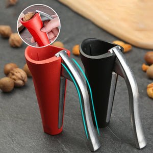 Easy-grip ergonomic nut cracker tool, ideal for walnuts, hazelnuts & pecans. Handheld, durable kitchen essential.