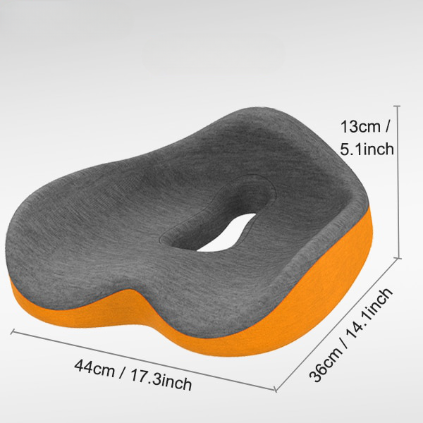 Orthopedic memory foam car seat cushion. Ergonomic design for sciatica, tailbone, and lower back pain.