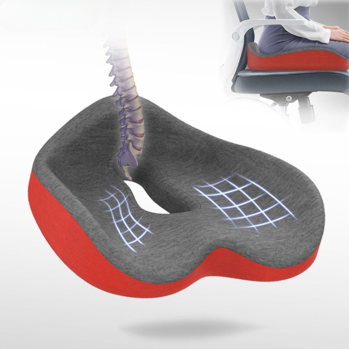 Comfortable ergonomic memory foam seat cushion. Provides excellent back support & pain relief for long sitting.