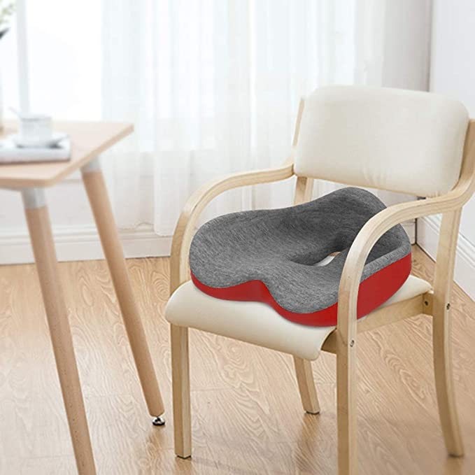 Portable ergonomic memory foam seat cushion for office, home, and car. Offers full orthopedic pain relief.