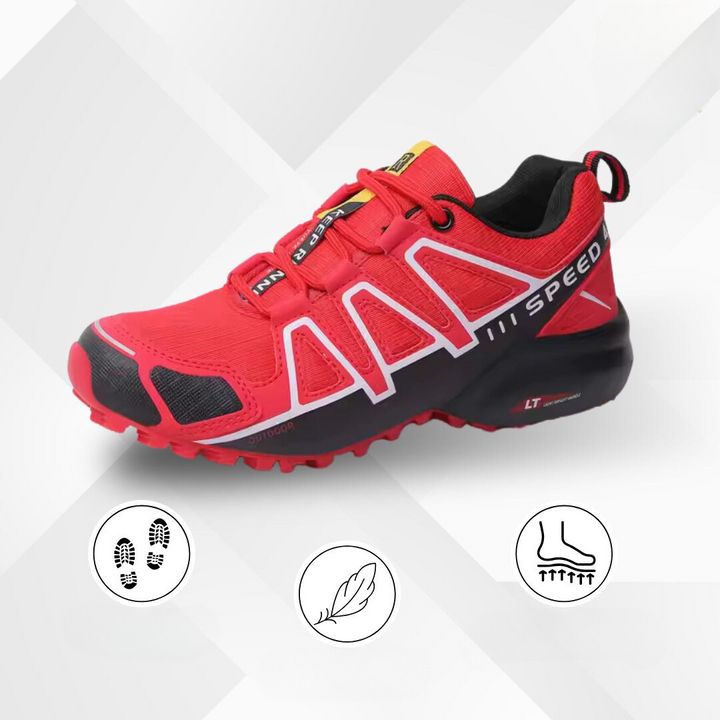 Comfortable unisex outdoor footwear, TrailStep design with ergonomic support and cushioning.