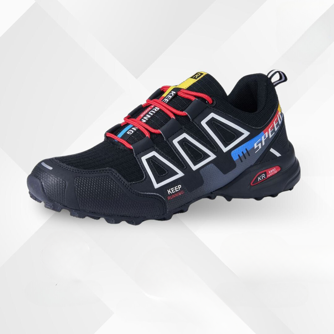 Water-resistant ergonomic hiking shoes, perfect for trekking and long-distance comfort.