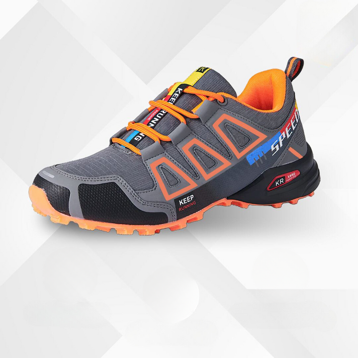 Robust unisex hiking shoes, ergonomic design for superior support on rugged outdoor trails.