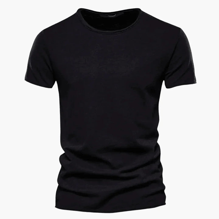 Stylish men's t-shirt with a raw-edge detail & crew neck. Relaxed fit, comfortable for everyday casual wear.