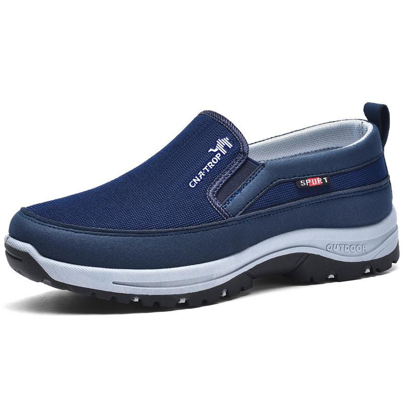 Men's everyday slip-on shoes in a classic grey, blending fashion with orthopedic comfort & support.