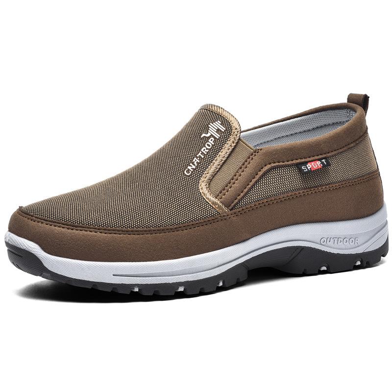 Comfortable men's slip-on orthopedic shoes, offering robust foot support for casual & athletic wear.