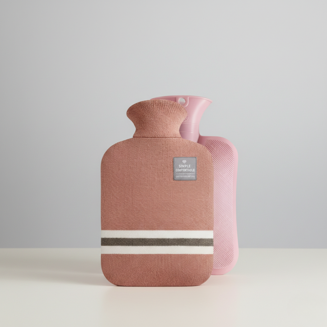 Extra large hot water bottle offering comforting warmth for muscle relaxer & stress relief. Embrace heat therapy.
