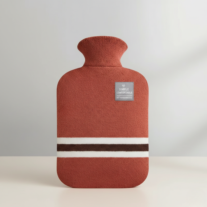 Unisex hot water bottle, extra large for warmth, comfort, and pain relief. Great for muscle relaxation & heat.