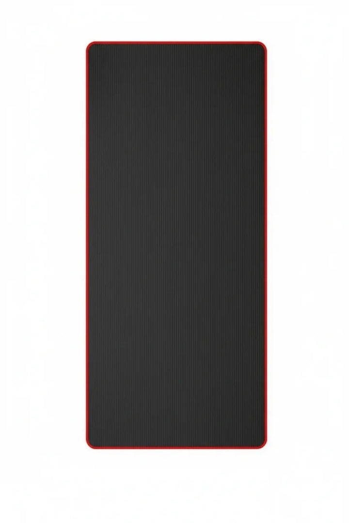 Green 10mm yoga mat demonstrating its cushioning effect