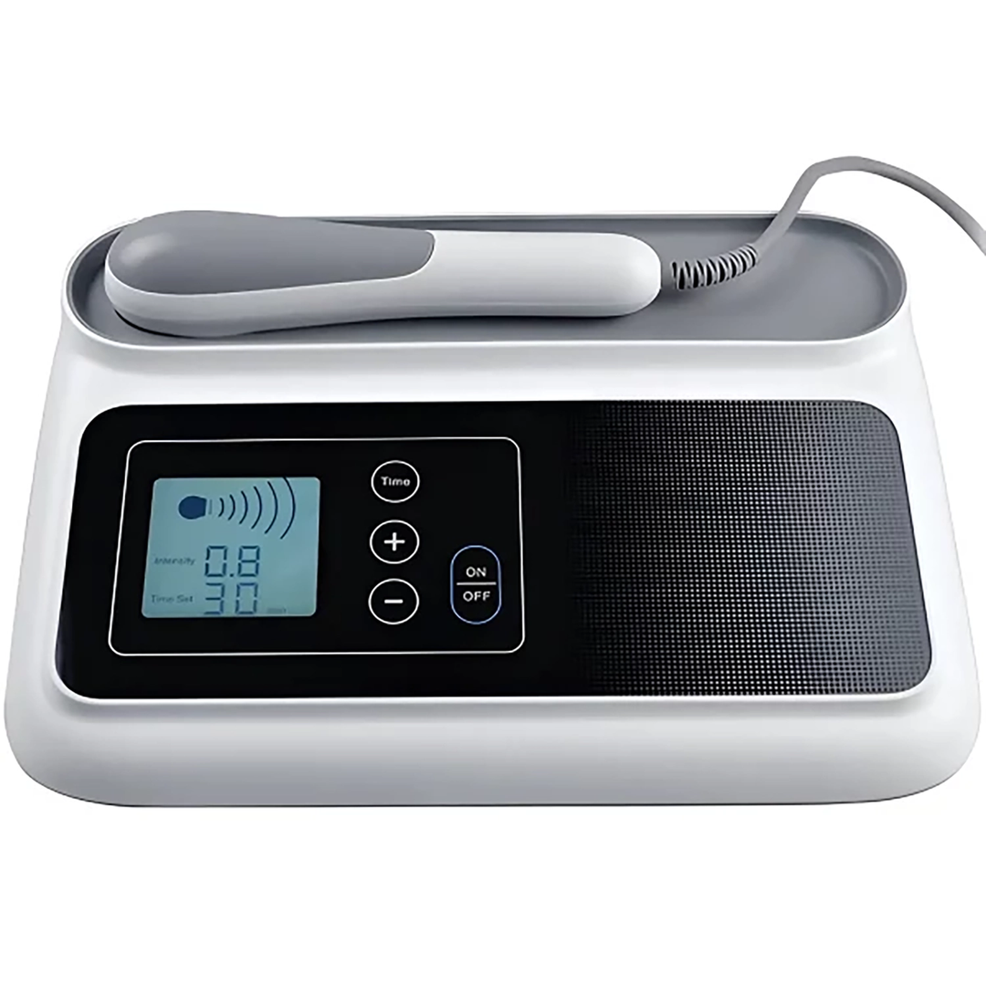 Portable AeroPulse ultrasound therapy for non-invasive joint pain relief & improved mobility.