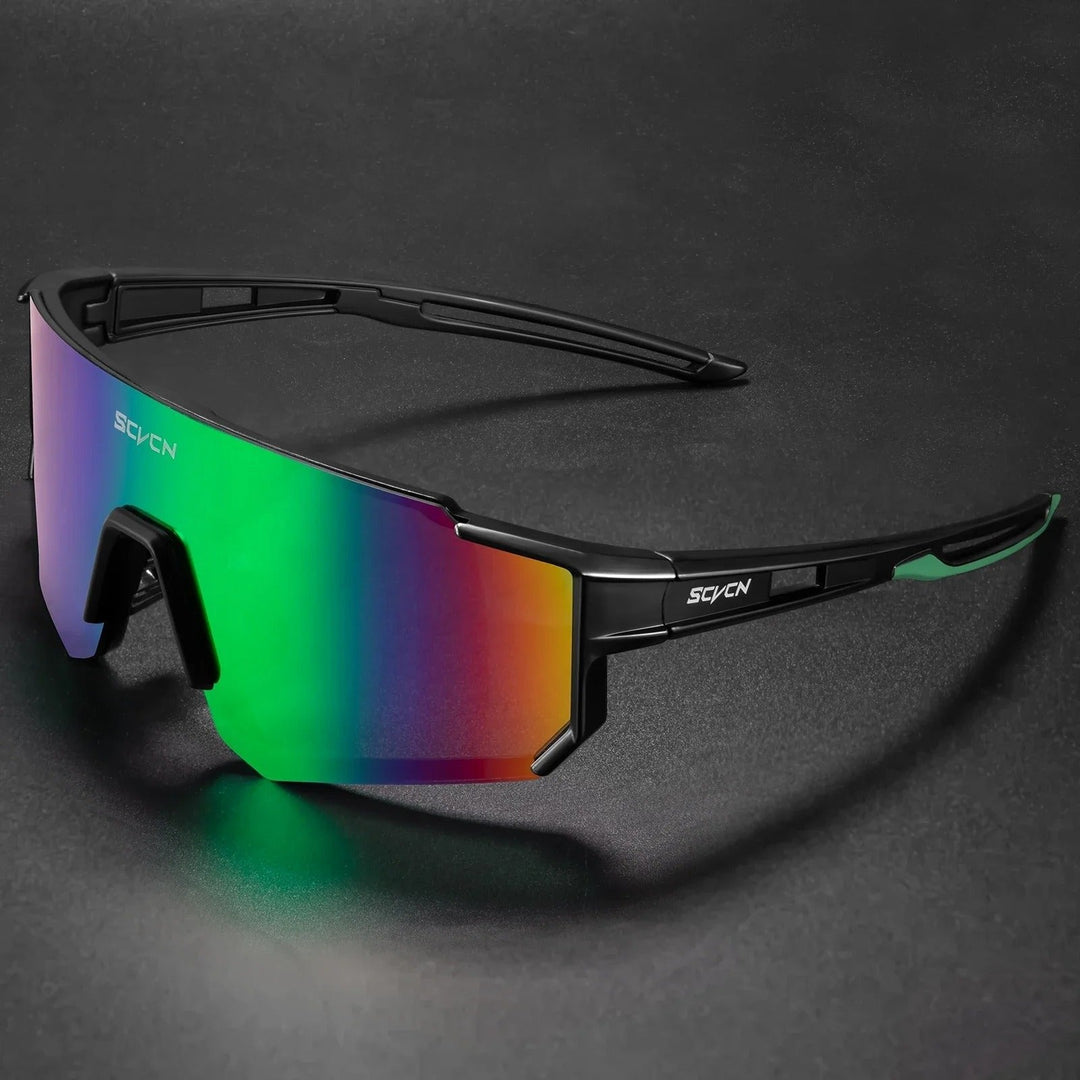 Durable sports sunglasses with UV400 protection, ensuring clear vision for cycling, running, and outdoor wear.