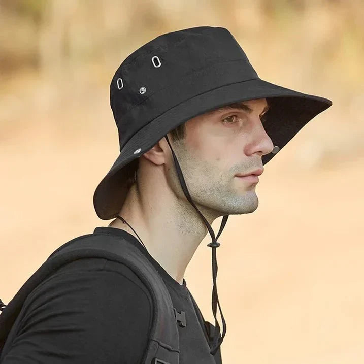Adjustable fit sun hat, unisex, with UPF 50+ UV protection. Perfect for all outdoor summer adventures.