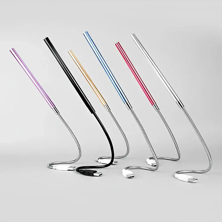 USB keyboard accessory: flexible gooseneck LED light, dimmable for focused illumination.