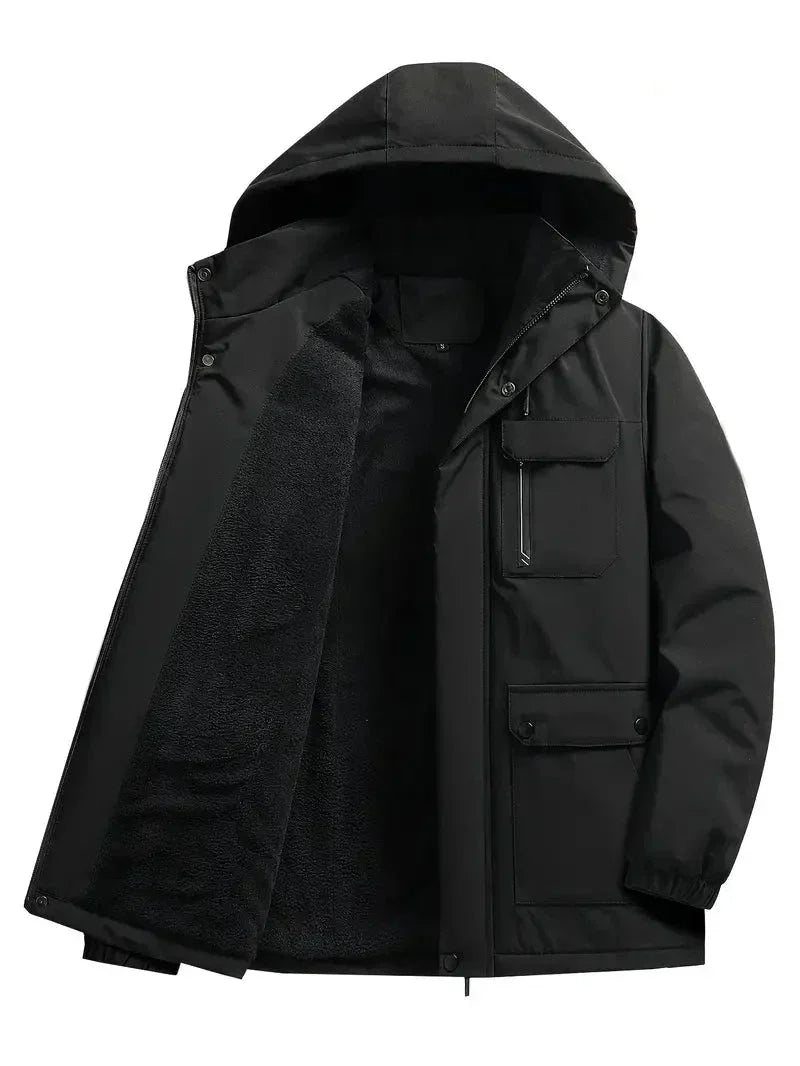 Men's warm winter parka. Waterproof & padded, ideal for cold weather outerwear.