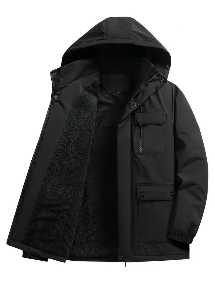 Men's warm winter parka. Waterproof & padded, ideal for cold weather outerwear.