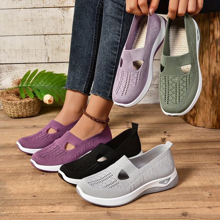 Women's orthopedic slip-on shoes with arch support, perfect for daily comfort & walking.