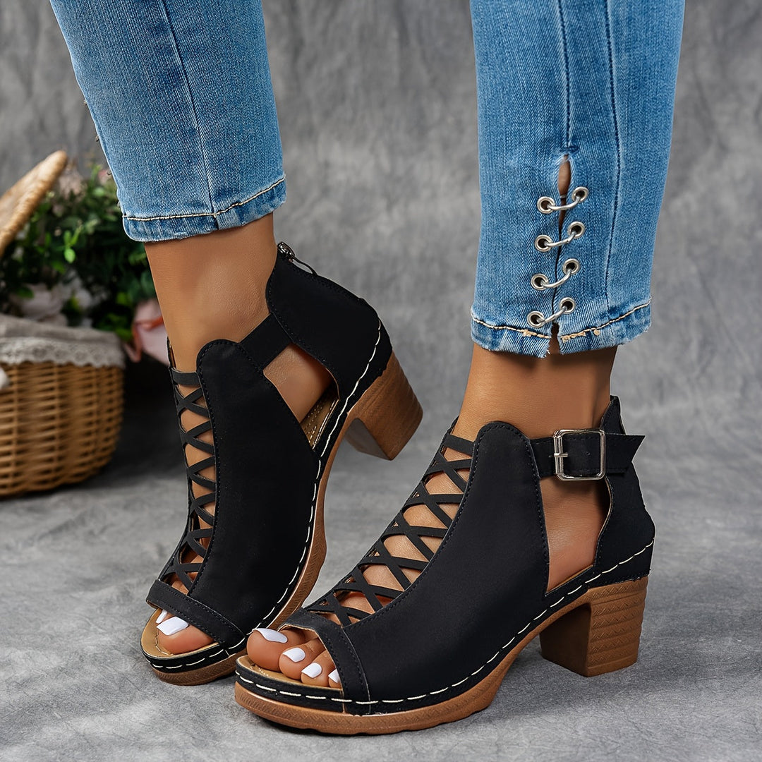 Women's Lattice-Heel Sandals