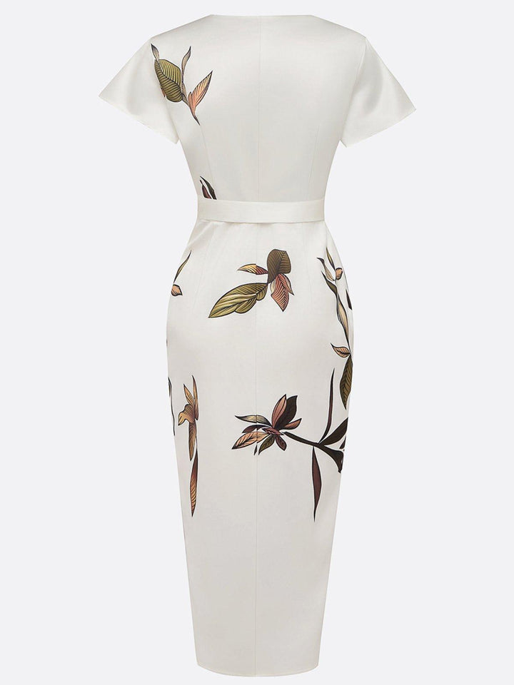 Elegant Wrap Midi Dress
