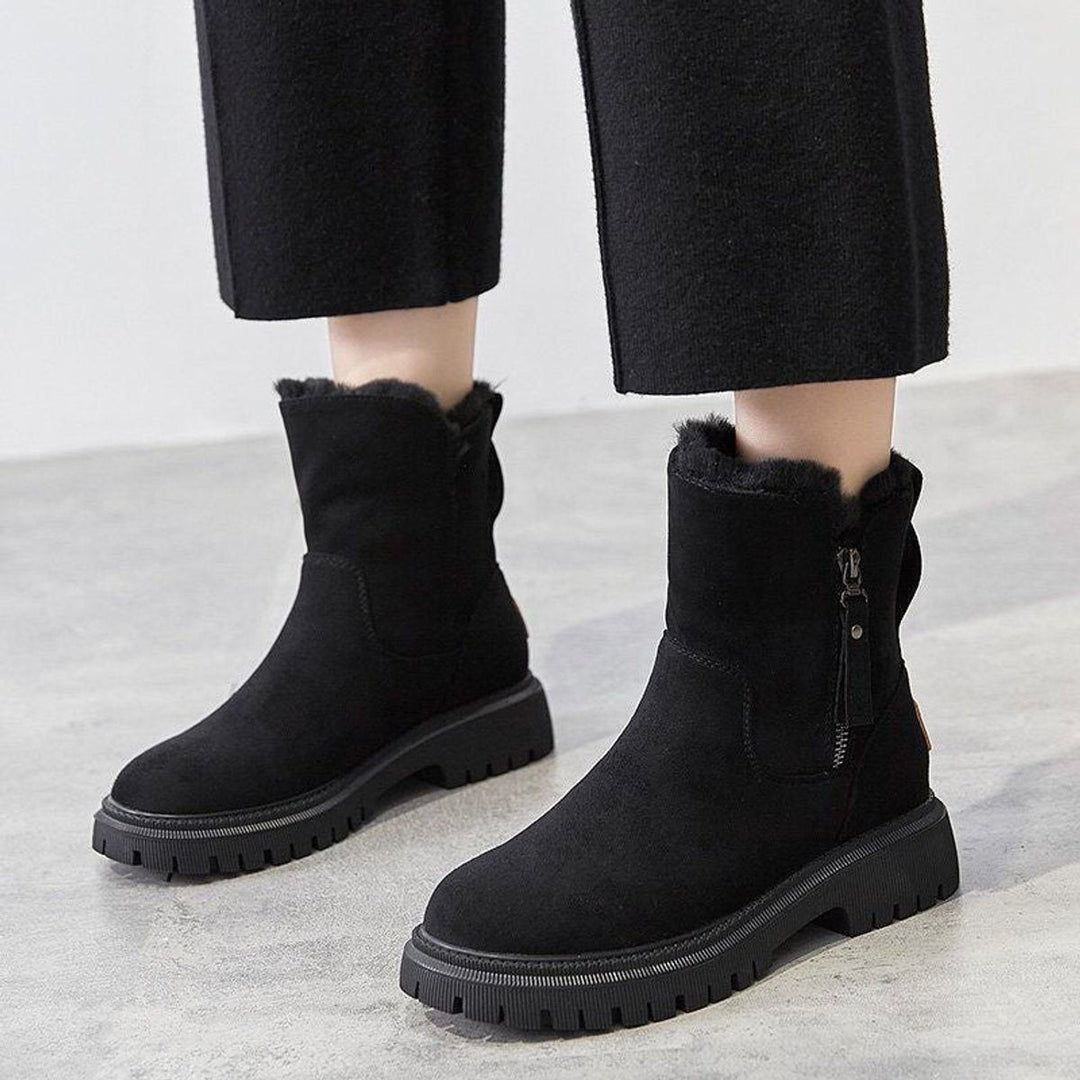Stylish women's winter ankle boots; warm, comfortable, and perfect for casual fashion.