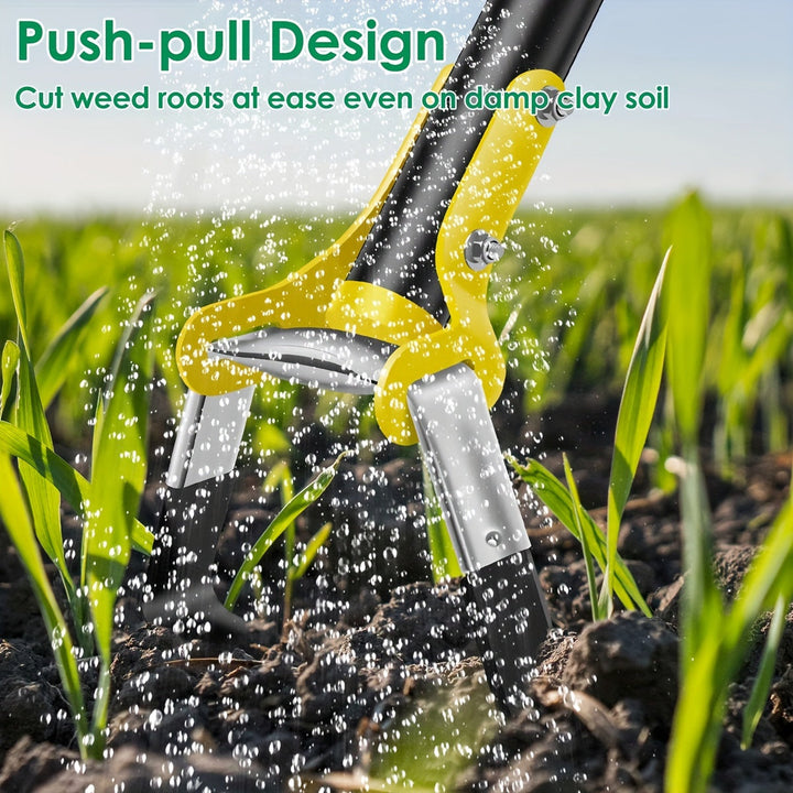 Heavy-duty ergonomic garden weeder, ideal for stubborn weeds and plant care tasks.
