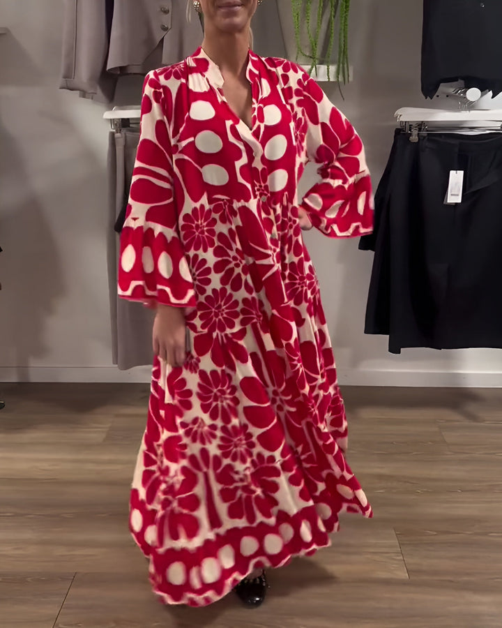 Elegant Printed Maxi Dress