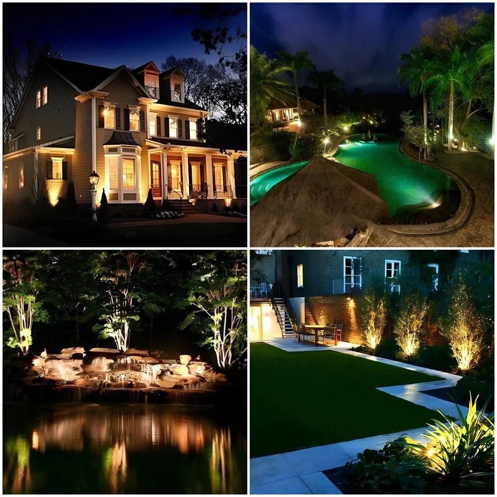 Feature-rich solar landscape spotlight with multiple RGB & white settings for any outdoor space.