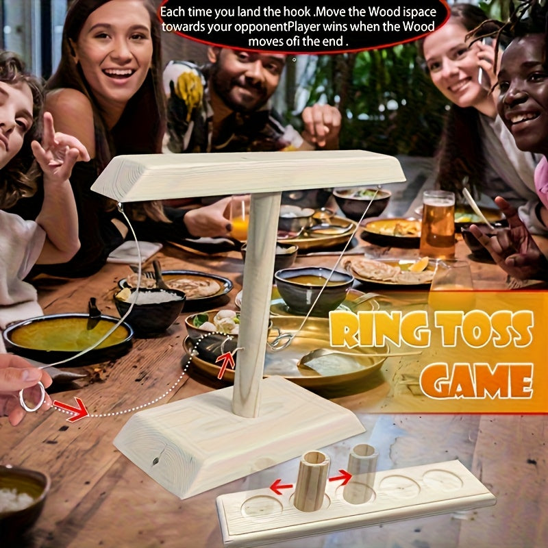 Versatile wooden ring toss game, a timeless choice for garden parties, picnics & indoor fun.