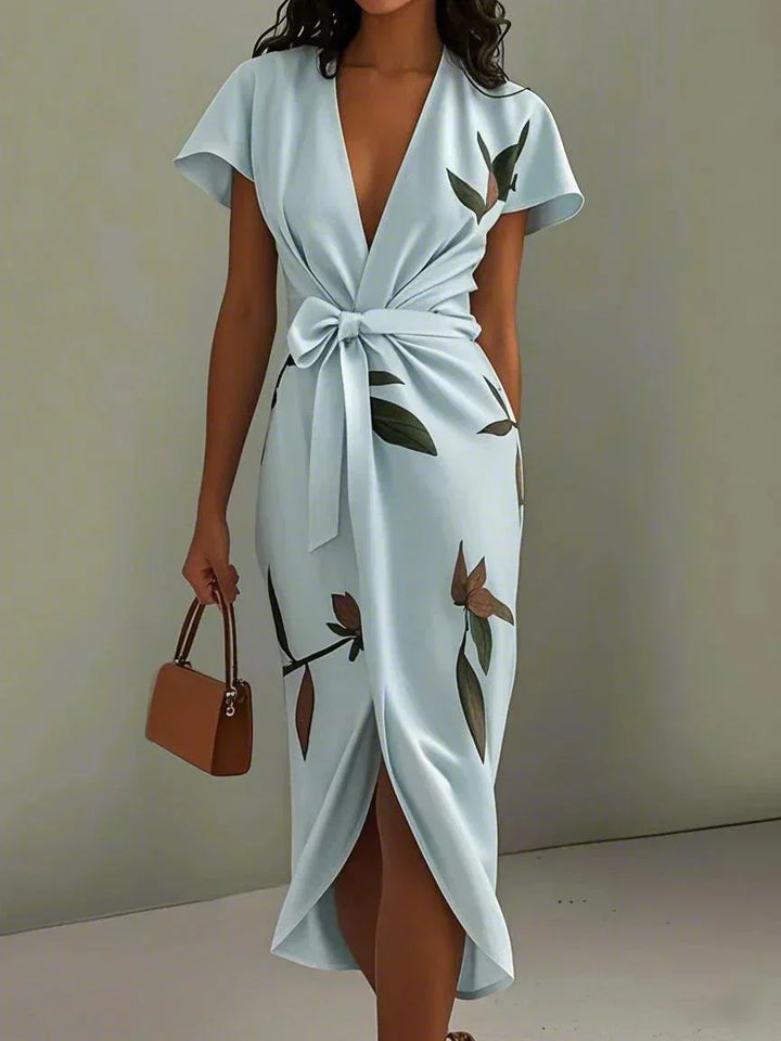 Elegant Wrap Midi Dress