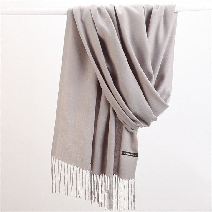 Faith Cashmere Scarf, soft knit luxury wrap, versatile women's winter accessory.