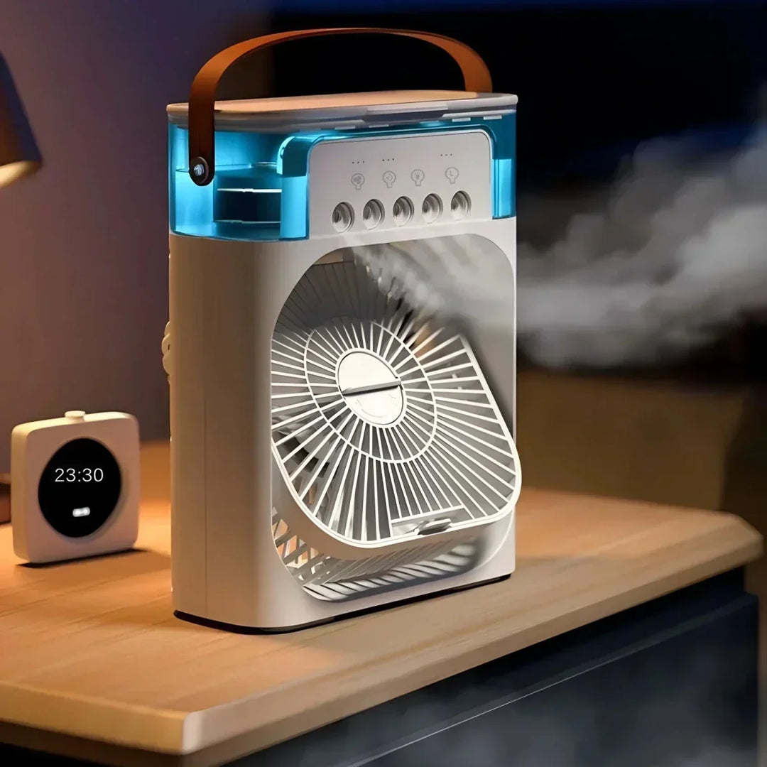 Keep cool & comfortable with this desk humidifier fan. Essential for home offices, bedrooms, or small spaces.