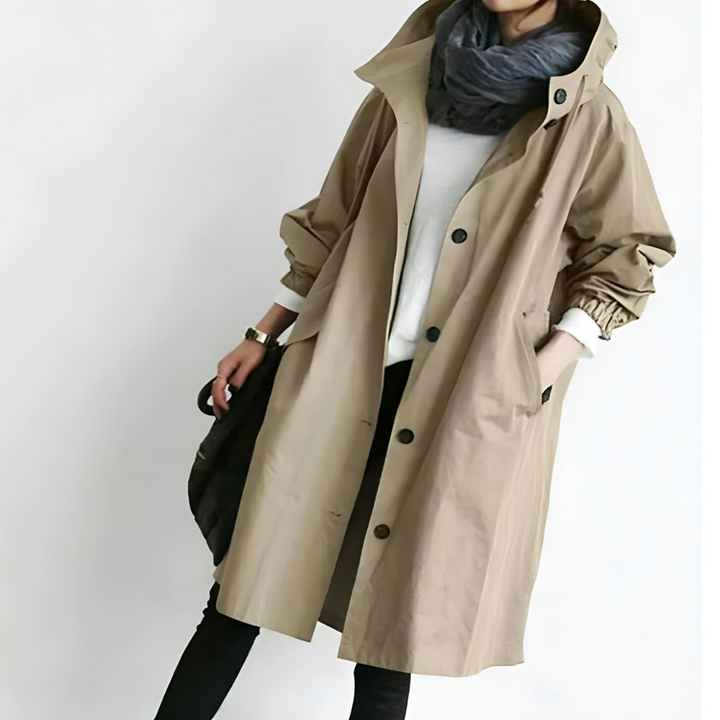 Comfortable women's fashionable jacket, ideal for autumn & winter. Stylish, warm seasonal outerwear coat.
