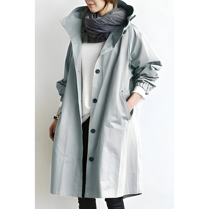 Modern women's autumn winter jacket. Versatile, fashionable, and warm outerwear for a chic, comfortable style.