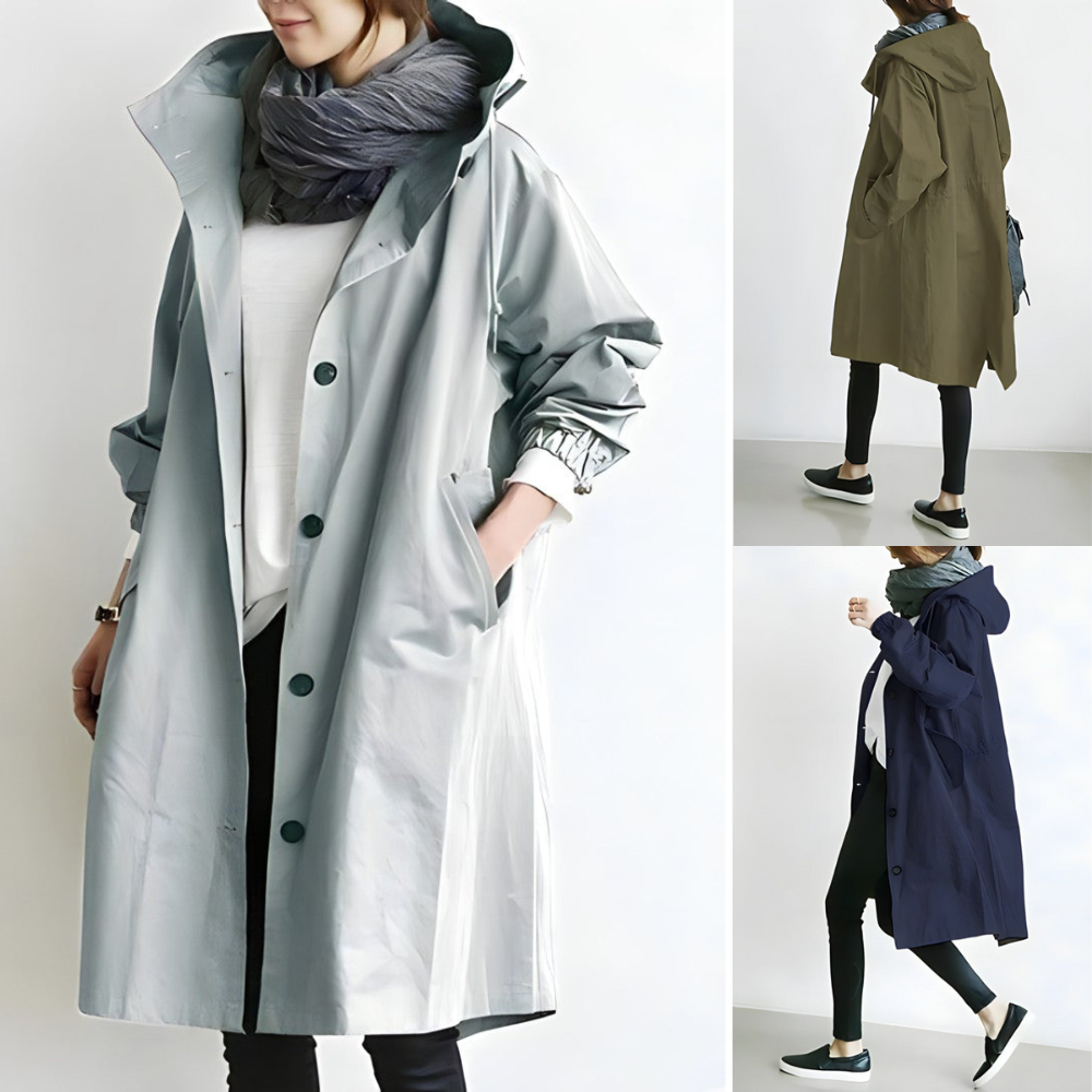 Chic women's autumn winter jacket, a warm and comfortable layering piece. Fashionable and versatile outerwear.