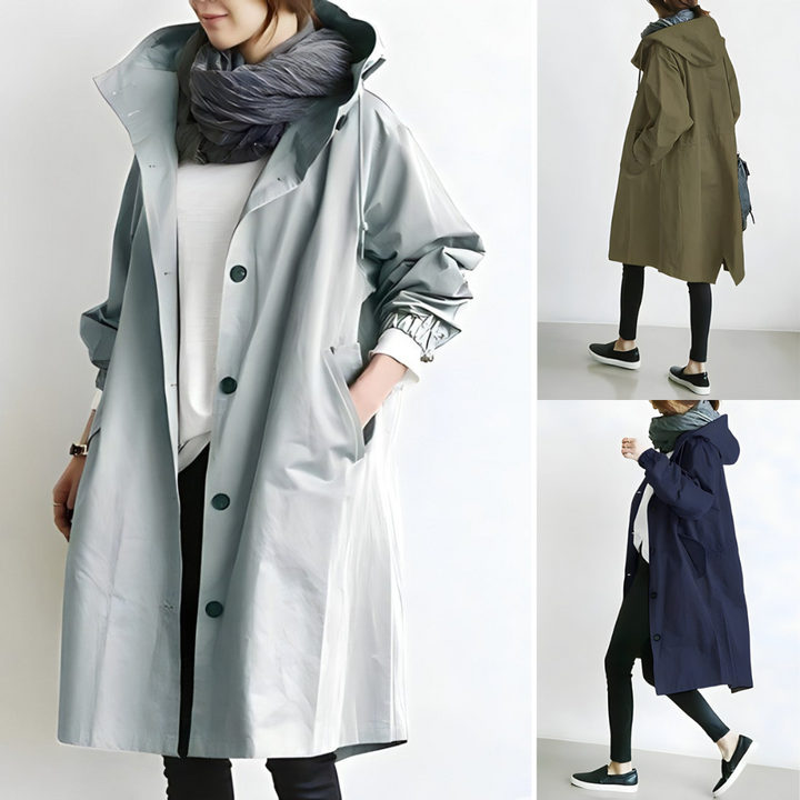 Chic women's autumn winter jacket, a warm and comfortable layering piece. Fashionable and versatile outerwear.