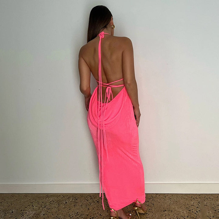 Women's Fayen low back formal maxi dress, a stunning and elegant evening gown.