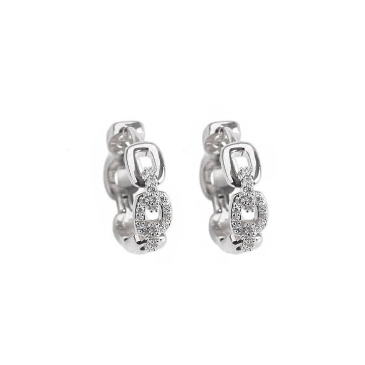 Women's CJ26 stud earrings, dainty diamond inspired, perfect elegant and sparkling fashion accessory.