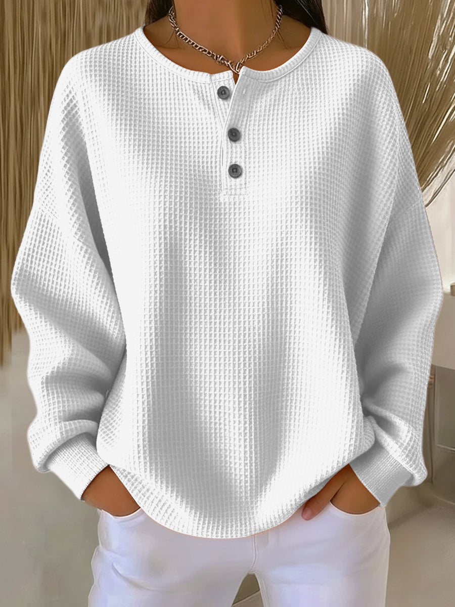 Relaxed fit women's collared sweatshirt offering everyday comfort and stylish casual wear.