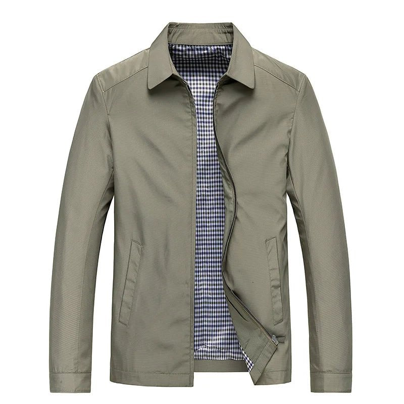 Durable men's waterproof raincoat, lightweight & breathable. All-season outerwear for outdoor activities & travel.