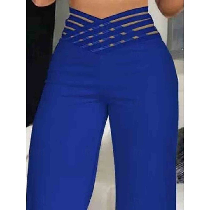 Chic women's dress pants: elegant high-waist wide-leg trousers, perfect for sophisticated spring outfits.