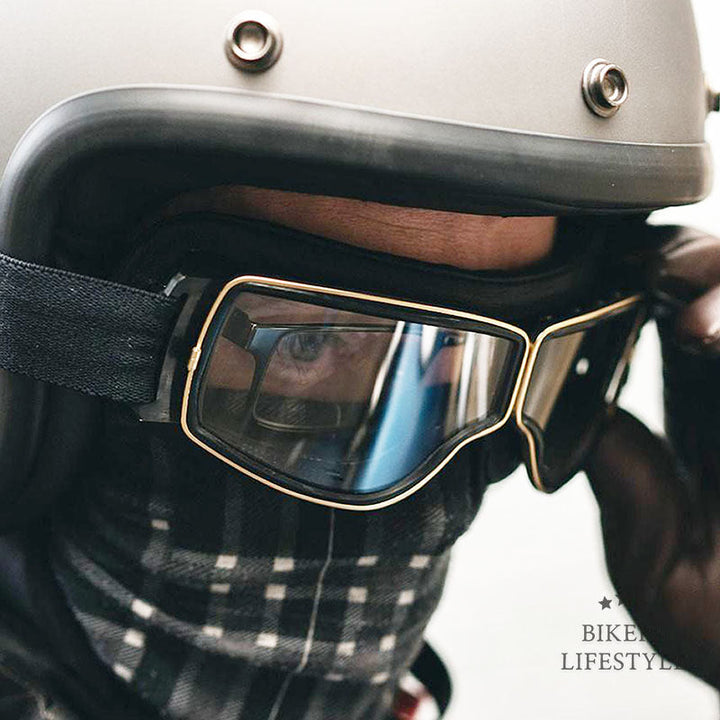 Cycling & riding goggles, unisex, fit over glasses, with UV protection & anti-fog coating.