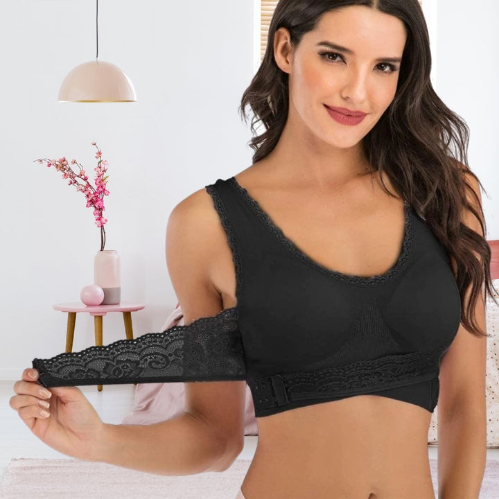 Smooth and soft wireless lace comfort bra for women, providing gentle everyday support and a luxurious feel.
