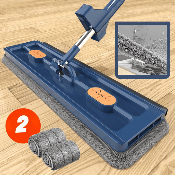 Easy cleaning 360° rotating mop with a powerful microfiber head, perfect for sparkling floors.