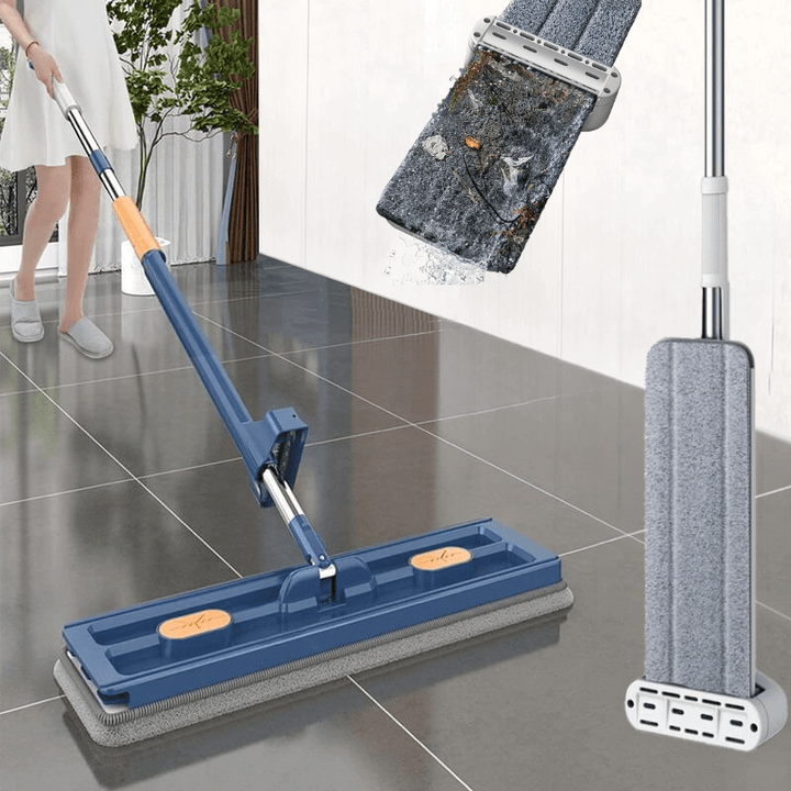 Effortless 360° Rotating Cleaning Mop for sparkling floors, with microfiber head & adjustable handle.