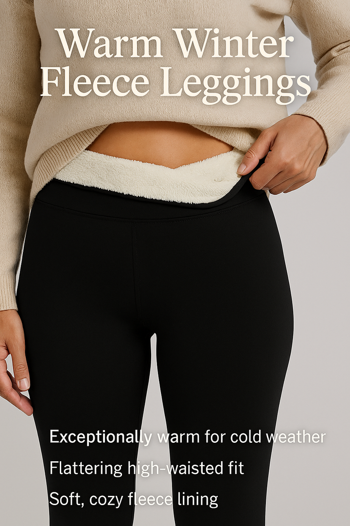 Soft fleece lined winter leggings providing excellent warmth and a comfortable fit.