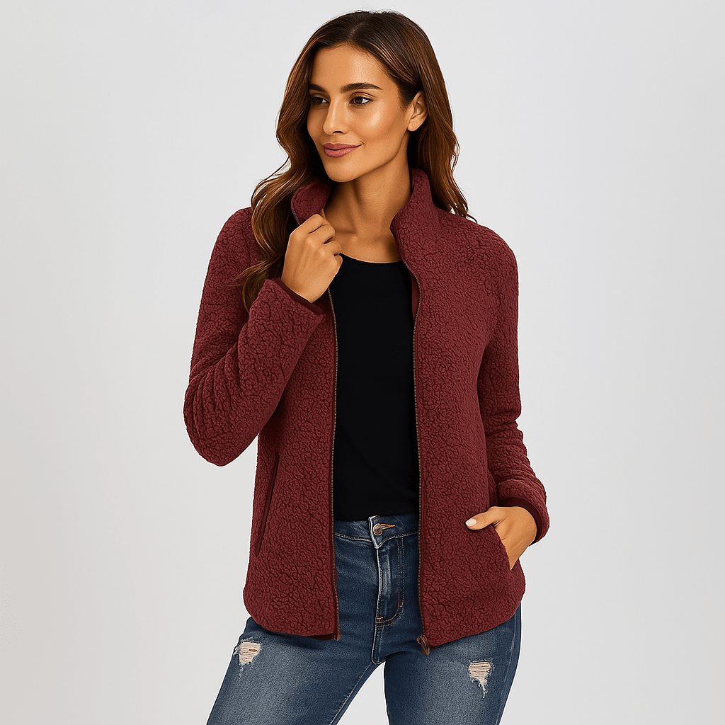 Stylish women's insulated jacket, a versatile & comfortable outerwear choice for fall & winter.