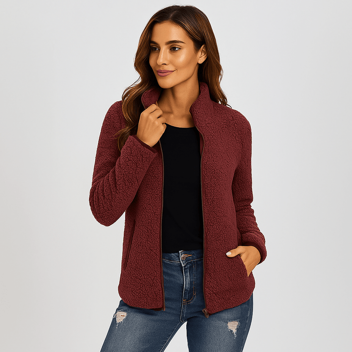 Stylish women's insulated jacket, a versatile & comfortable outerwear choice for fall & winter.