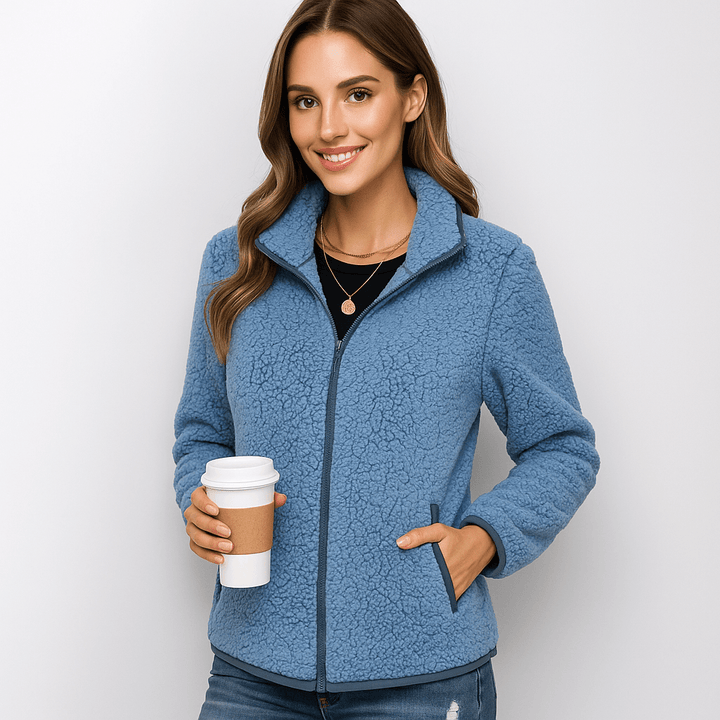 Stylish women's warm insulated jacket, perfect versatile outerwear for fall & winter comfort.