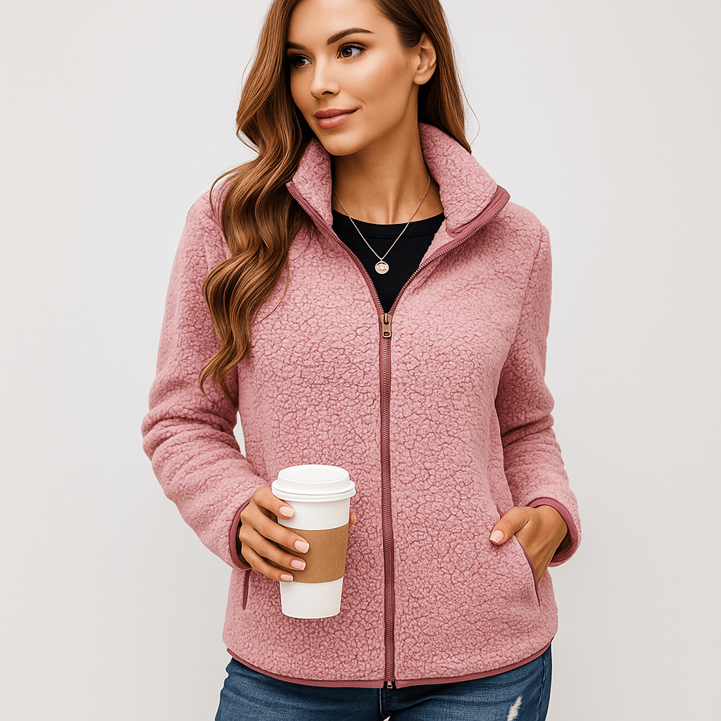Women's cozy insulated jacket, warm & stylish outerwear for winter fashion. Perfect fall essential.