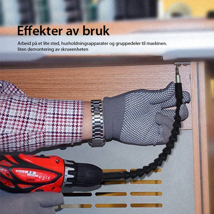 Solve tight space drilling problems with this flexible drill extension & screw holder, a must-have DIY tool.